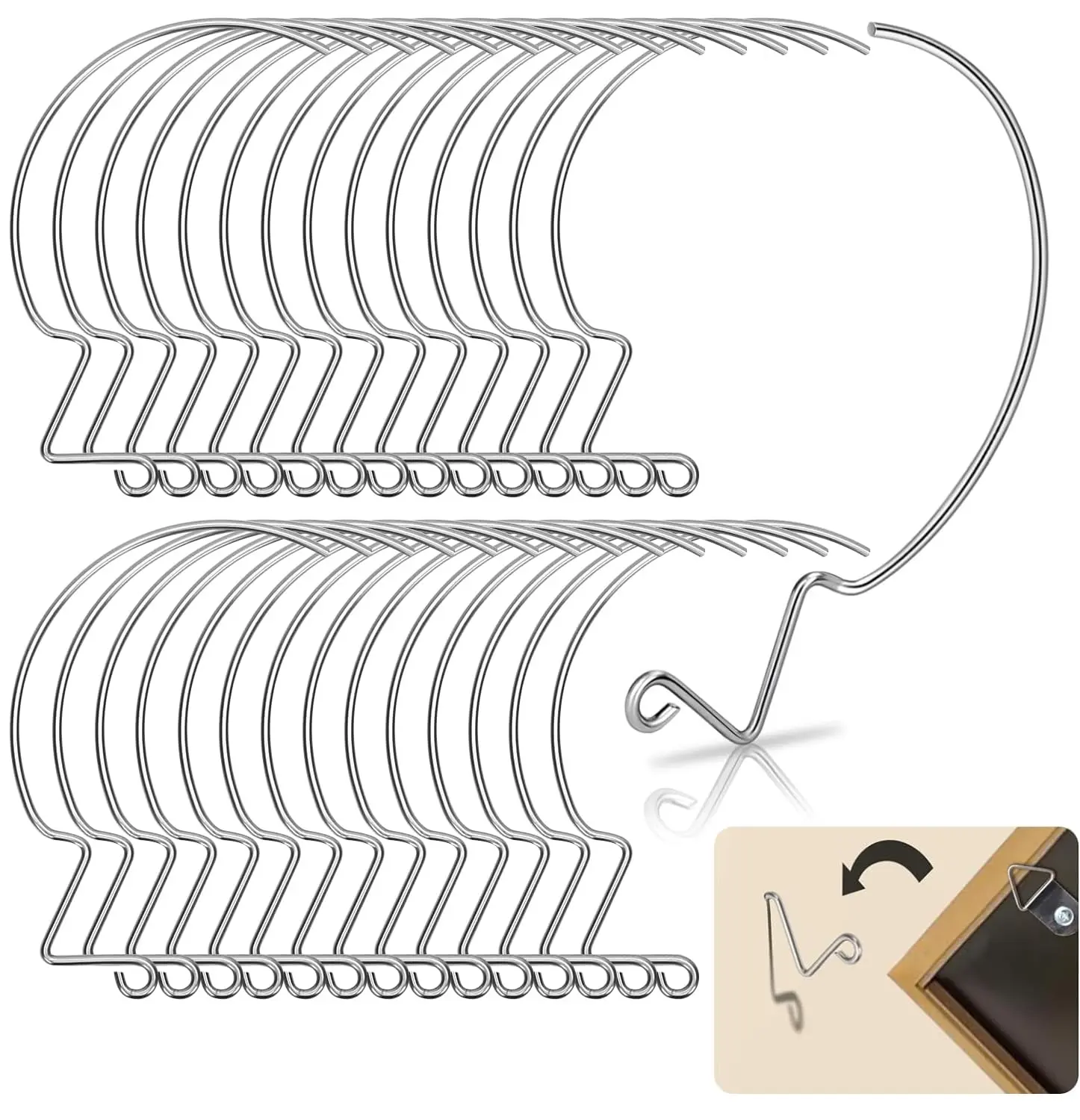 30pcs Super Hooks Picture Hooks Set, Hanging Clock, Mirror, Photo Frame or Plant Pot, Suitable for Home Decoration Christmas Decorations Hangers Light stainless steel multifunctional hook