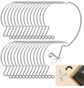 30pcs Super Hooks Picture Hooks Set, Hanging Clock, Mirror, Photo Frame or Plant Pot, Suitable for Home Decoration Christmas Decorations Hangers Light stainless steel multifunctional hook