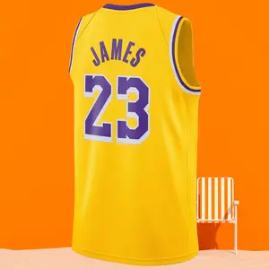Classic-Design stitched Basketball Jerseys Gold shirt Eye-Catching CV