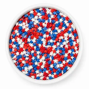 Confetti Sprinkles Mini Stars Red White Blue 8 Oz