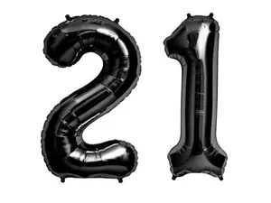 16in or 40in Big 21 st Black Balloon Birthday Decoration Suprise party Supplies Float with Helium Photo Shooting mylar  balloon