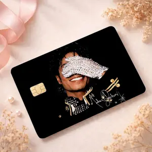 MJ Inspired Card Skin, King Of Pop Design Card Cover, Retro Music Aesthetic Card Decal, Credit Debit Card Sticker, Wallet Accessory Gift For Fans