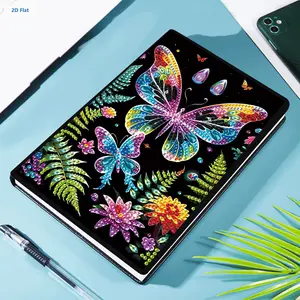 50-Page A5 Size 5D DIY Diamond Art Painting Notebook Kit Rhinestone Art Painting Notebook Kit Diamond Painting Notebook Set for Adults Beginners Holiday Birthday Gift