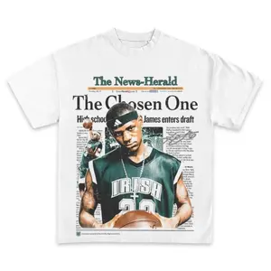 Youth and Adult 2002 The Chosen One Big Face Tee, Vintage Sports Legends Shirt, Streetwear, Game Day Tee, Gift for fan, Shirt for Adult and Youth