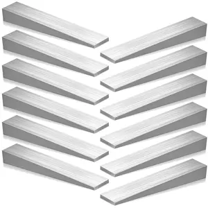 12 Pcs Flange Wedges Beveled Washers Angle Wedges Triangular Gaskets Shims for Lathes, Machines Equipment (4.02'' X 0.71'' X 0.5'')