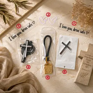 Car Interior Set - 5 Pieces, Christian Car Faith Blessing Bundle - Full Vehicle Protection Kit