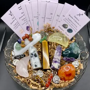 Zodiac Crystal Bundle Box| Random Selection| Zodiac Keychains| Astrological Sign