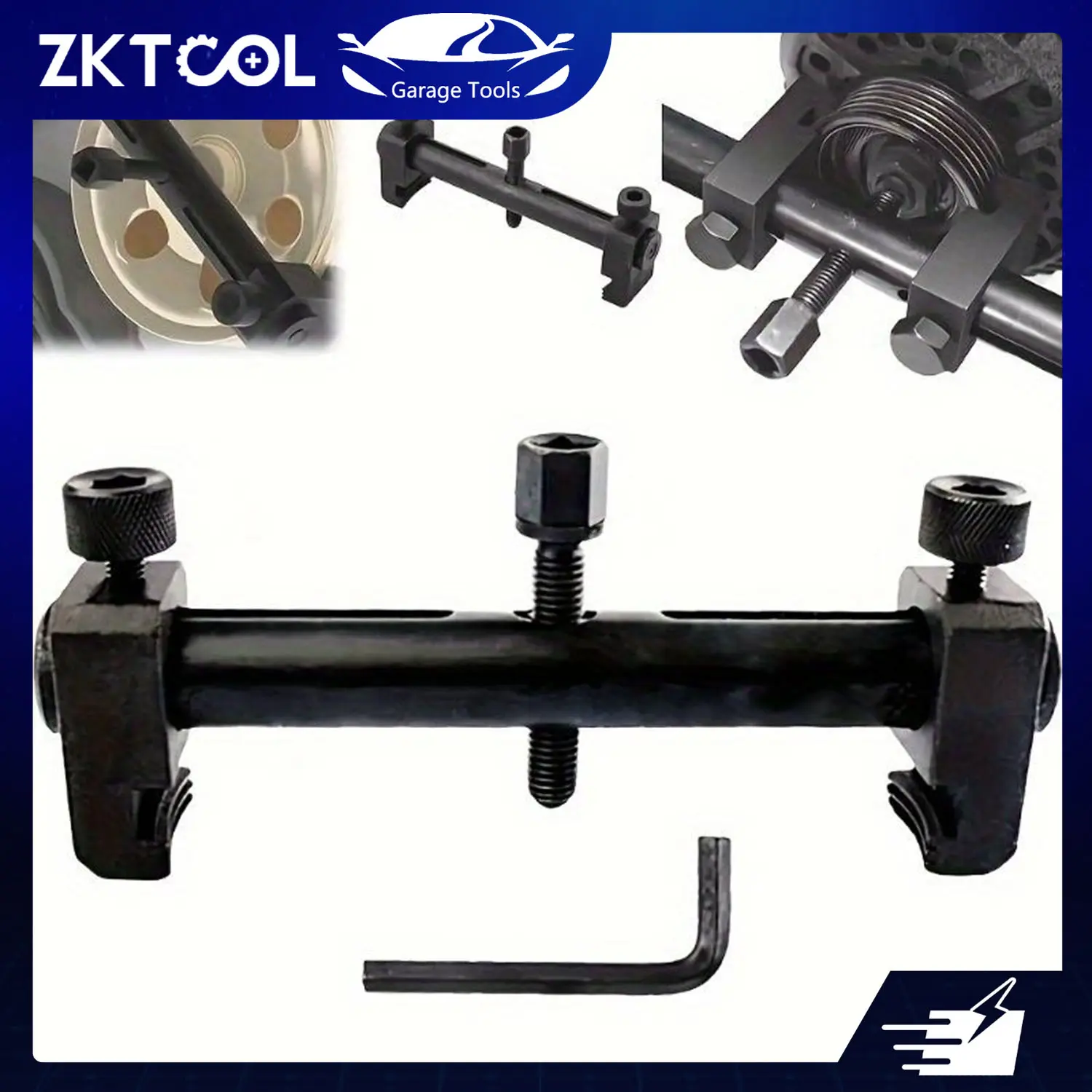 Adjustable crankshaft pulley removal tool, new crankshaft pulley removal tool, engine pulley removal tool, power steering pump pulley removal tool, crankshaft pulley puller tool (1 set)