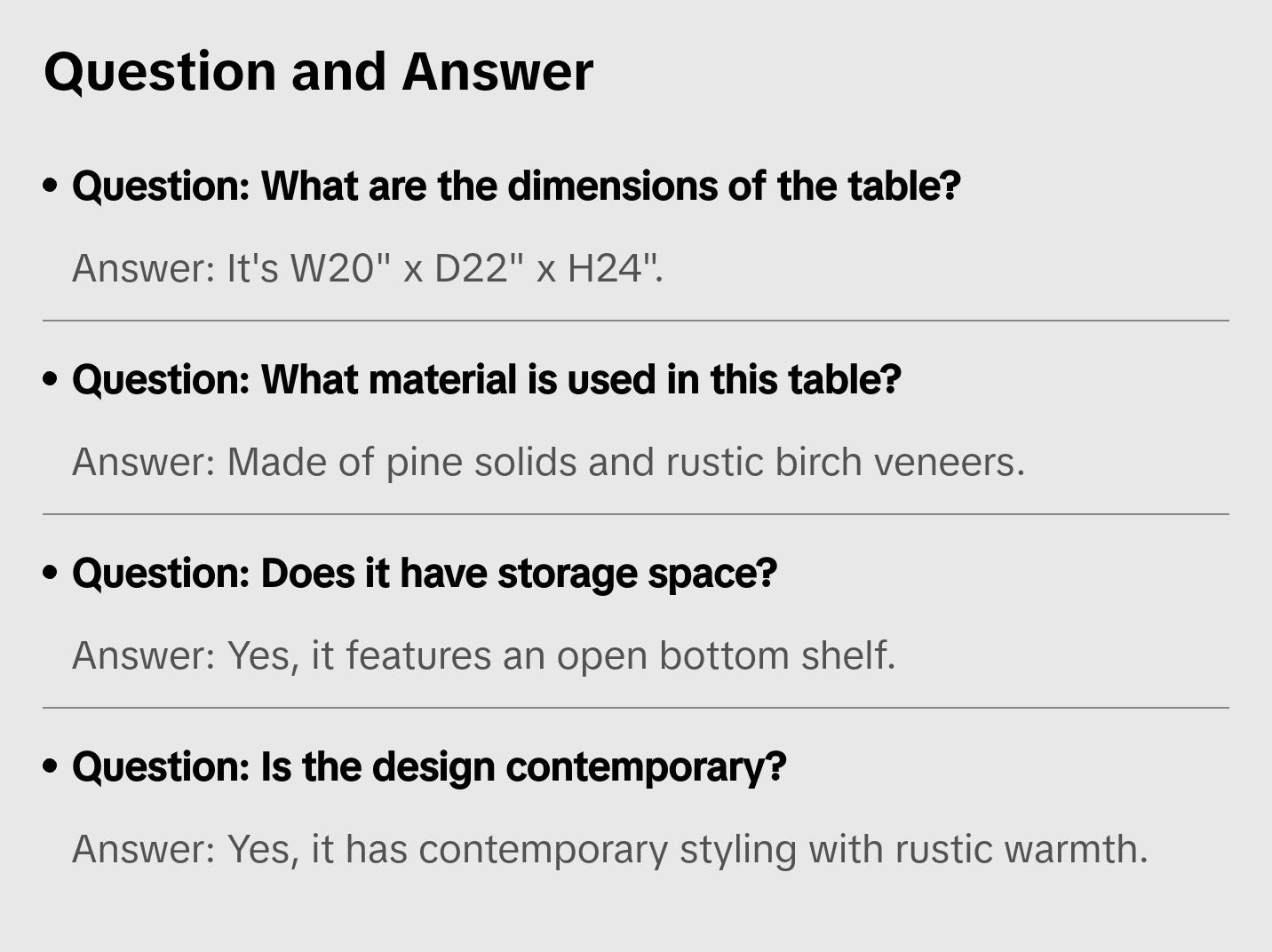 Summit Square Chairside Table