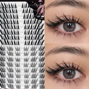 MIXIAOHE Fox Eyelash Book with a large capacity of 208 clusters, single cluster DIY, four mixed styles, cool and charming, thick and elongated, false eyelashes, segmented and extended clusters, simulated eyelashes for beginners, Diy Eyelash Extensions