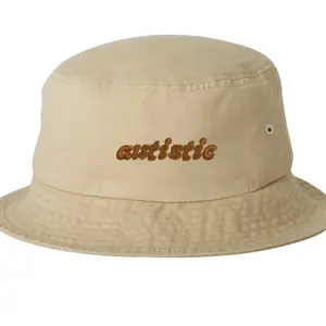 AUTISTIC khaki bucket hat