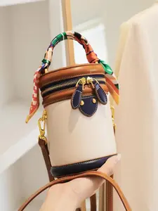 Women's Fashionable Colorblock Bucket Bag, Casual Versatile Handbag for Daily Used, Trendy All-match Commuter Bag, Girl Fashionable Shopping Bag