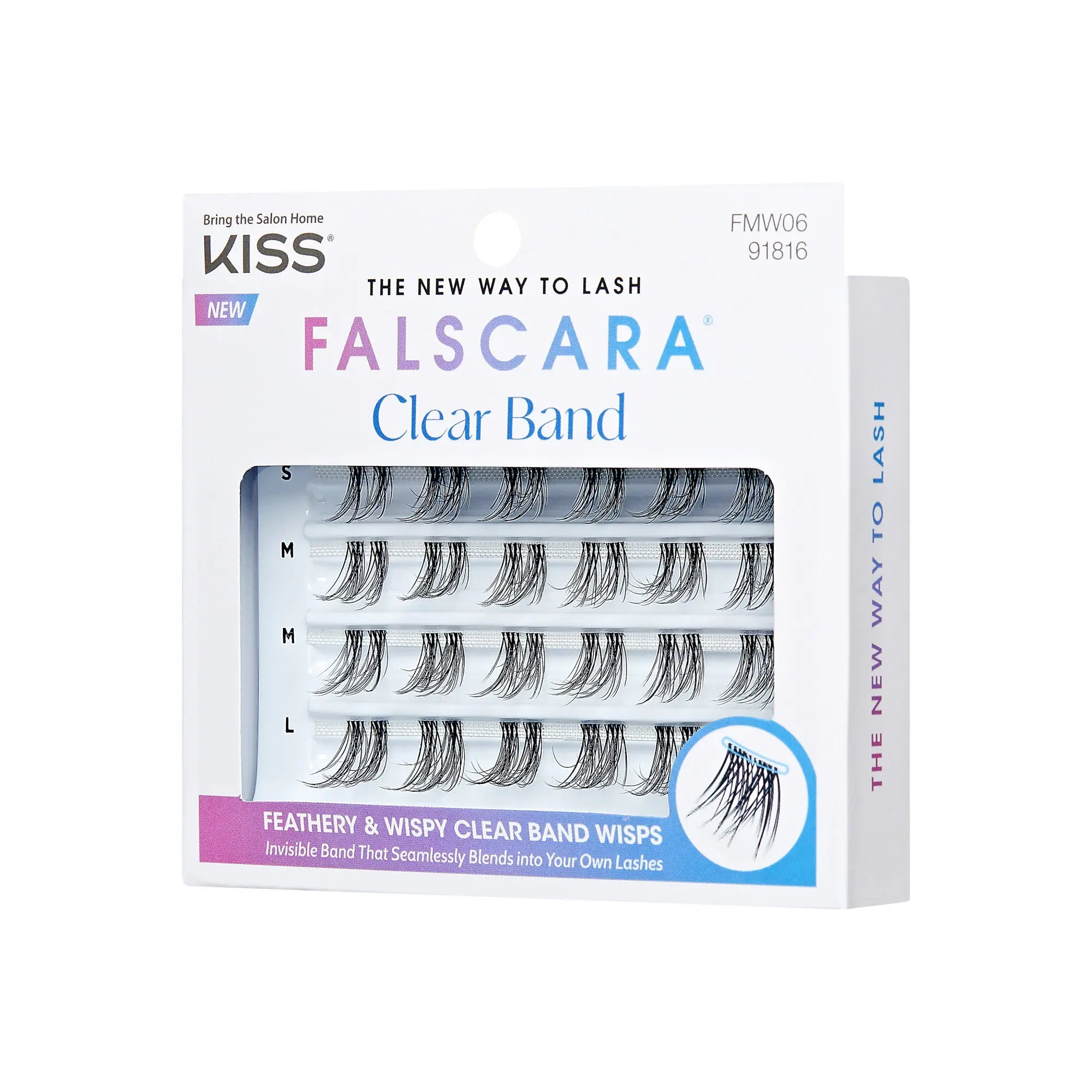 Falscara Clear Band Natural Multipack | DIY False Lash Extensions, Natural, Cluster Lash, Wispy Lashes, Clear Band, 24 Wisps, 12mm-16mm Falscara Clear Band Natural Multipack | DIY False Lash Extensions, Natural, Cluster Lash, Wispy Lashes, Clear Band, 24 Wisps, 12mm-16mm