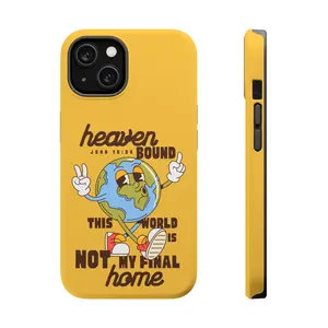 Heaven Bound iPhone MagSafe Tough Case, Christian Retro Phone Cover, Bible Verse Case, Faith Based Scripture Gift, Eternity Minded Design