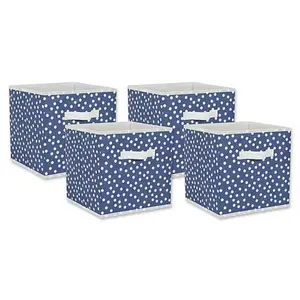 Design Imports Small Dots 11" Storage Cube 4-pack