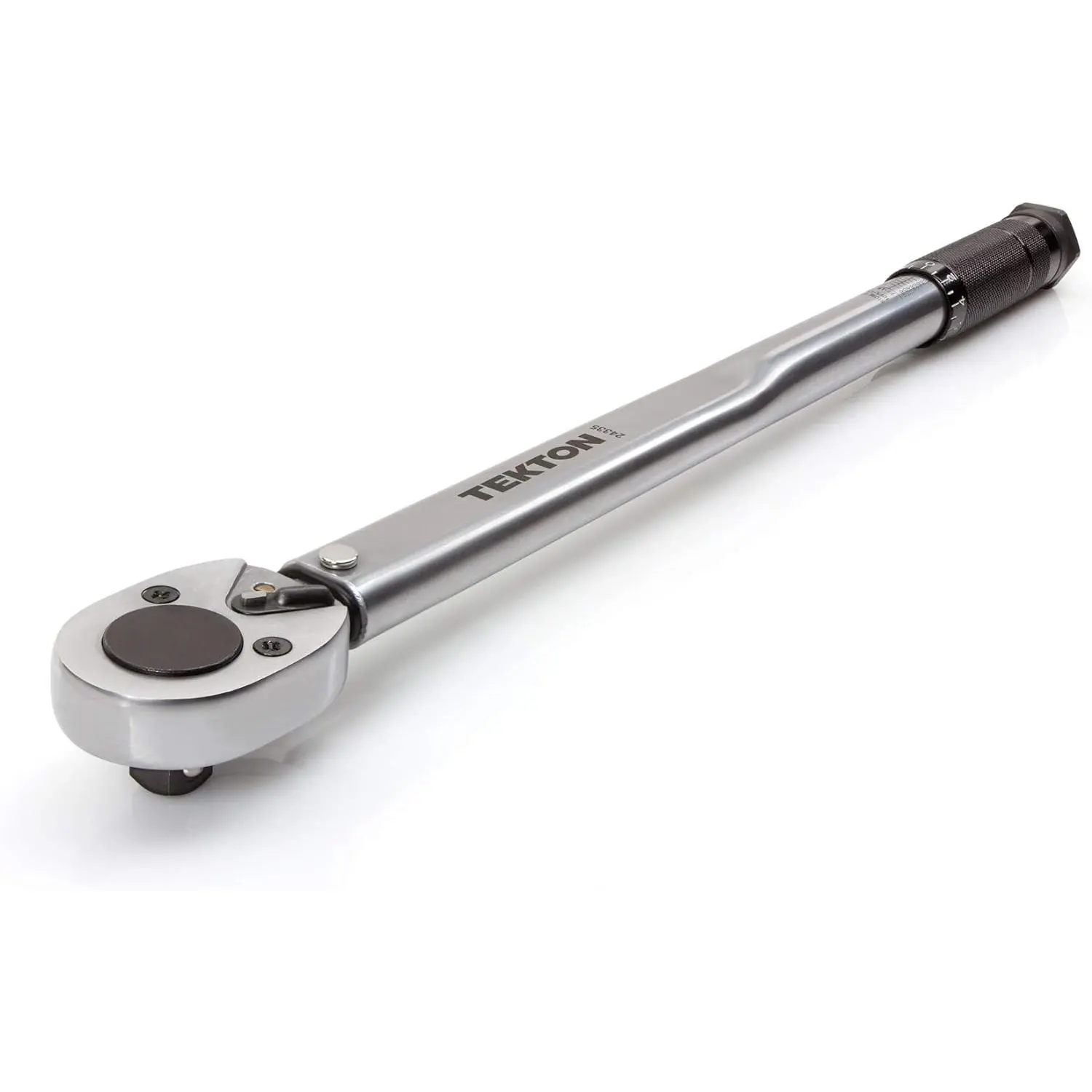 1/2 in. Drive Micrometer Torque Wrench (10-150 ft-lb/10-150lb) 24335, All Steel Construction, Click Sound Indicator, Reversible Ratcheting Handle, High-Contrast Dual-Range Scale, Pre-Calibrated to +/-4% Accuracy, Clockwise Torque Measurement