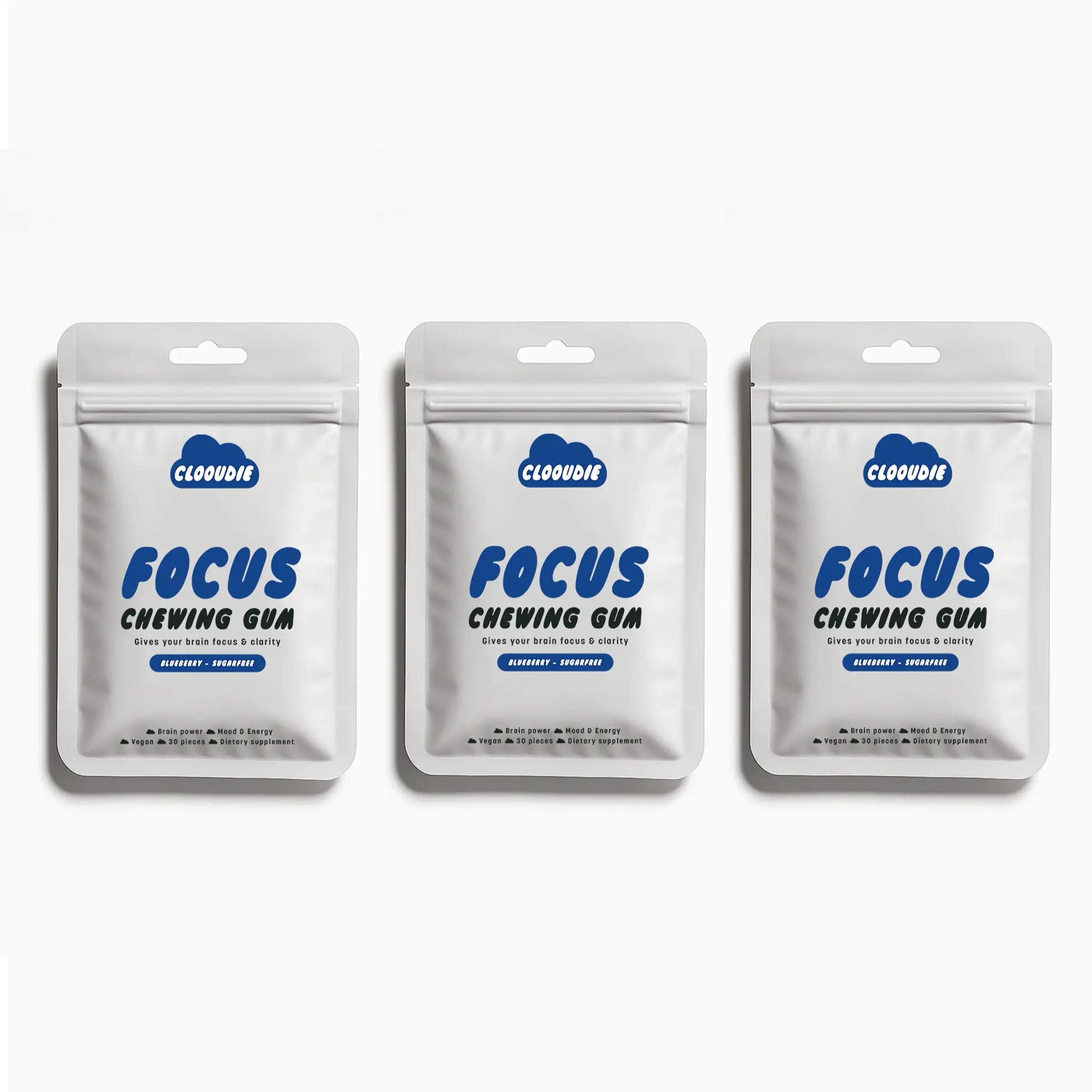 3 Packs of Focus Chewing Gum