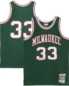 Kareem Abdul-Jabbar Milwaukee Bucks Autographed Green Mitchell and Ness 1970-71 Throwback Jersey - Fanatics Authentic Certified