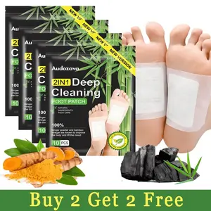 40pcs Natural Bamboo Charcoal, Foot DetoxPatches for Stress Relief, Toxin Removal & BetterSleep Natural Deep Cleansing Pads HealthyHealthcare Solution Treatment, Wellness, Therapy