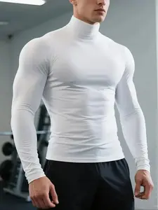 Men's Mock Turtleneck Compression Shirts: Slim Fit Thermal Base Layer for Gym & Daily Wear | Stretchy Fabric, Turtleneck Design, Multiple Colors | Must-Have for TikTok Fashion & Fitness Enthusiasts