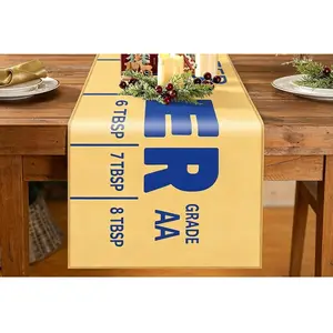 Salted Butter Table Runner 13 x 72 Inch Butter Themed Party Decorations Birthday Farmhouse Kitchen Decor Vintage Tablecloth Setting Dining Room Accent Trending Supply