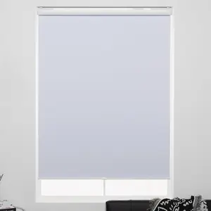Cordless Roller Shades 100% Blackout Blinds for Windows and Doors, Pull Down Room Darkening Window Shades, Easy to Install for Home and Office, White, Fixed 75 Inches High, 33 Inches Width