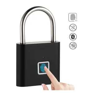 Fingerprint Padlock Locker Lock with Keyless with USB Charging for Gym Sports School Employee Locker Fence Suitcase
