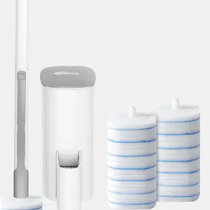 Disposable Toilet Brush with Holder – 14 Refill Brushes for Deep, Hygienic Bathroom Cleaning & Toilet Maintenance no brand