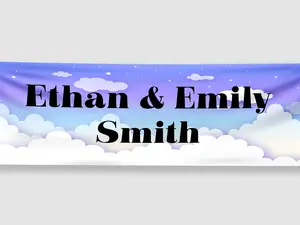 Personalized Banner, Custom Name Banner, Name Banner, Custom Banner, Gift For Couple, Full Color Banner, Home Banner, Home Decor, Party Sign