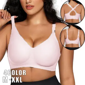Z 1/2PCS Seamless Full Coverage Bra Women Comfortable Wireless Push Up Bras Buttery Soft Everyday Tshirt Bra Convertible Bra Dealsforyoudays Outfit Womenswear