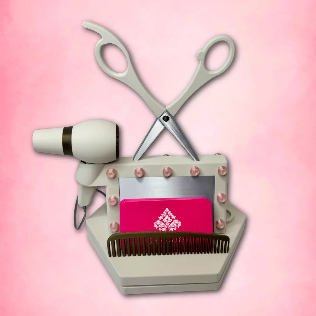 Rotating Card Holder — Vanity Mirror-Inspired Organizer