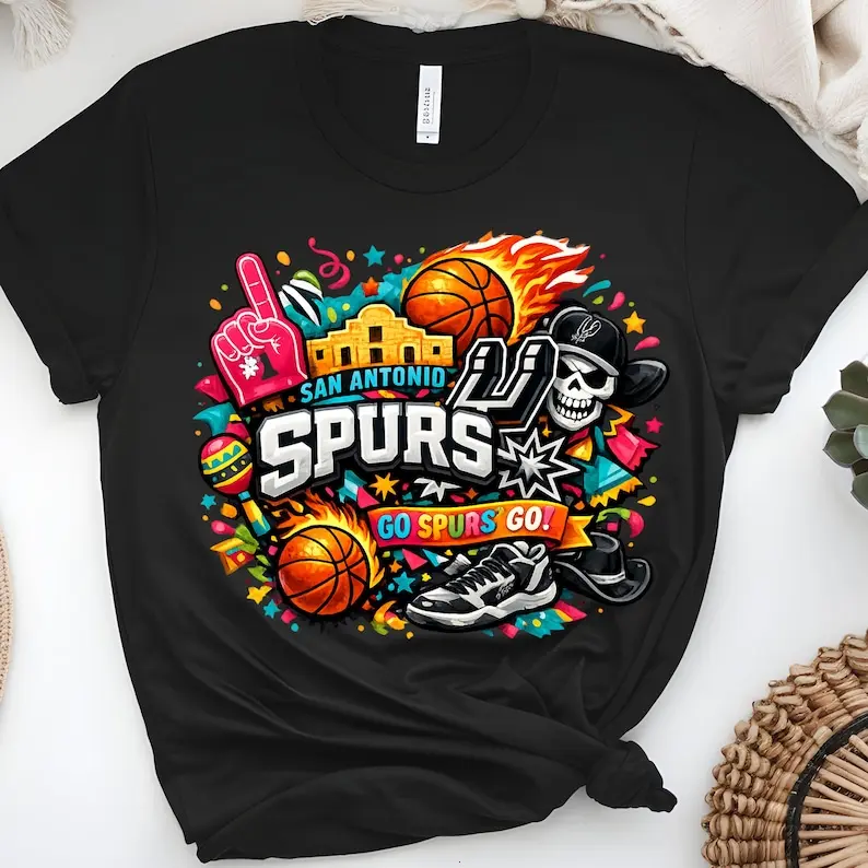 [Sale up to 50%] [Free Ship] San Antonio Spurs Fan Tee, Go Spurs Go Shirt, Basketball Lovers Gift, Unisex T-Shirt