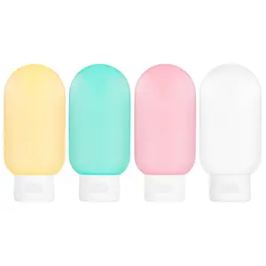 TSA Approved Travel Bottles Set for Toiletries Travel Size Containers Kit 4 Pack Portable Leak Proof Refillable Squeeze Cosmetic Airplane Essential Shampoo Hair Conditioner Body Lotion Bath Shower Gel