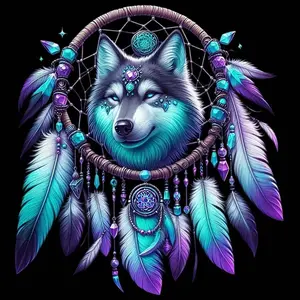 5D DIY Full Drill Diamond Painting - Dreamcatcher Feather Mosaic Canvas DIY Wall Art, Home Wall Decoration, Suitable for Halloween, Christmas, Birthday, and Anniversary Gifts