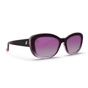 Olivia Berry Loud Women's Polarized Sunglasses with Gloss Plum Fade Frame and Gradient Lenses for UV Protection