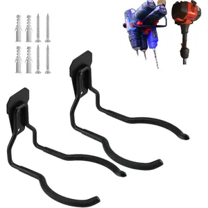 Power Tool Hanger, Weedeater Rack, Garage Wall Hooks, String Trimmer Hanger, Utility Hooks for Garage Tool Organizers and Storage (2 Pack), WEH01