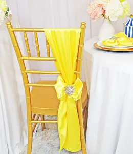 8"x108" Satin Chair Sashes - Canary Yellow (10pcs/pk)