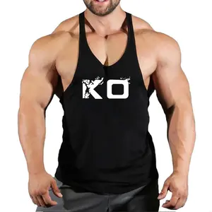 Men's Cotton-Polyester Stringer Vest - Sleeveless Gym Tank Top for Bodybuilding, Workout Fitness