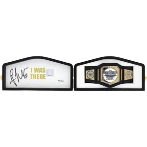 Rhea Ripley WWE Autographed 2024 Elimination Chamber Mini Title In Gift Box - Limited Edition of 50 - Fanatics Authentic Certified