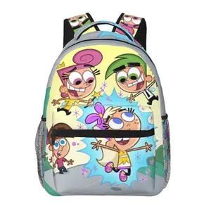 Men's Fairly odd parents Backpack Cute Lightweight The fairly oddparents merch Laptop Backpack Casual Weekend Travel Daypack The fairly oddparents accessory bag for friends, colleagues, family holiday presents