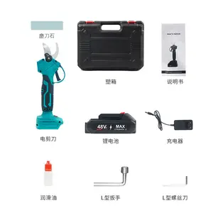 Lithium-ion electric pruning shears, cutting diameter 2.5, garden fruit tree scissors, cordless electric pruning shears