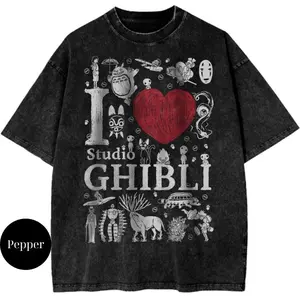 valentine shirts Studio Ghibli Anime Streetwear Vintage Unisex T-Shirt, Unisex Cotton Crewneck T-Shirt Menswear Womenswear Underwear Streetwear Top
