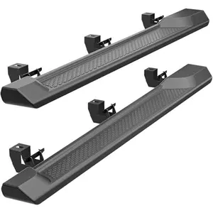 【Yzona】Running Boards Side Steps Compatible with 2018 2019 2020 2021 2022 2023 2024 2025 2026 Jeep Wrangler JL 4 Doors (Includes 4XE Model), Matte Black Nerf Bars Step Bars Step Plates Rails