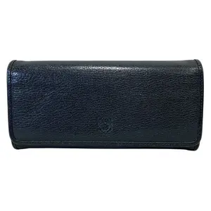 Pre-owned Loewe Calfskin Small Leather Goods Amazona Anagram Leather Long Wallet