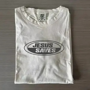 New Jesus Saves Retro Tee, Vintage Graphic T-shirt, Christian Clothing Womenswear Top Cotton Casual Unisex, Gift For Men Women