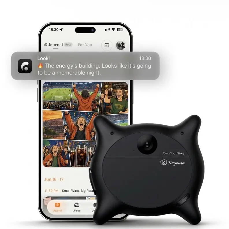 [BRAND] Looki L1 AI Multimodal Wearable Camera, 32g Lightweight Hands-Free 1080P Vlogging Gear, 3 Mics, Proactive Intelligence, 32GB Privacy-First Storage, Portable Body Cam for Vlogs & Comics, Black bodycam actioncam life-logger portable vlog-gear clip-o