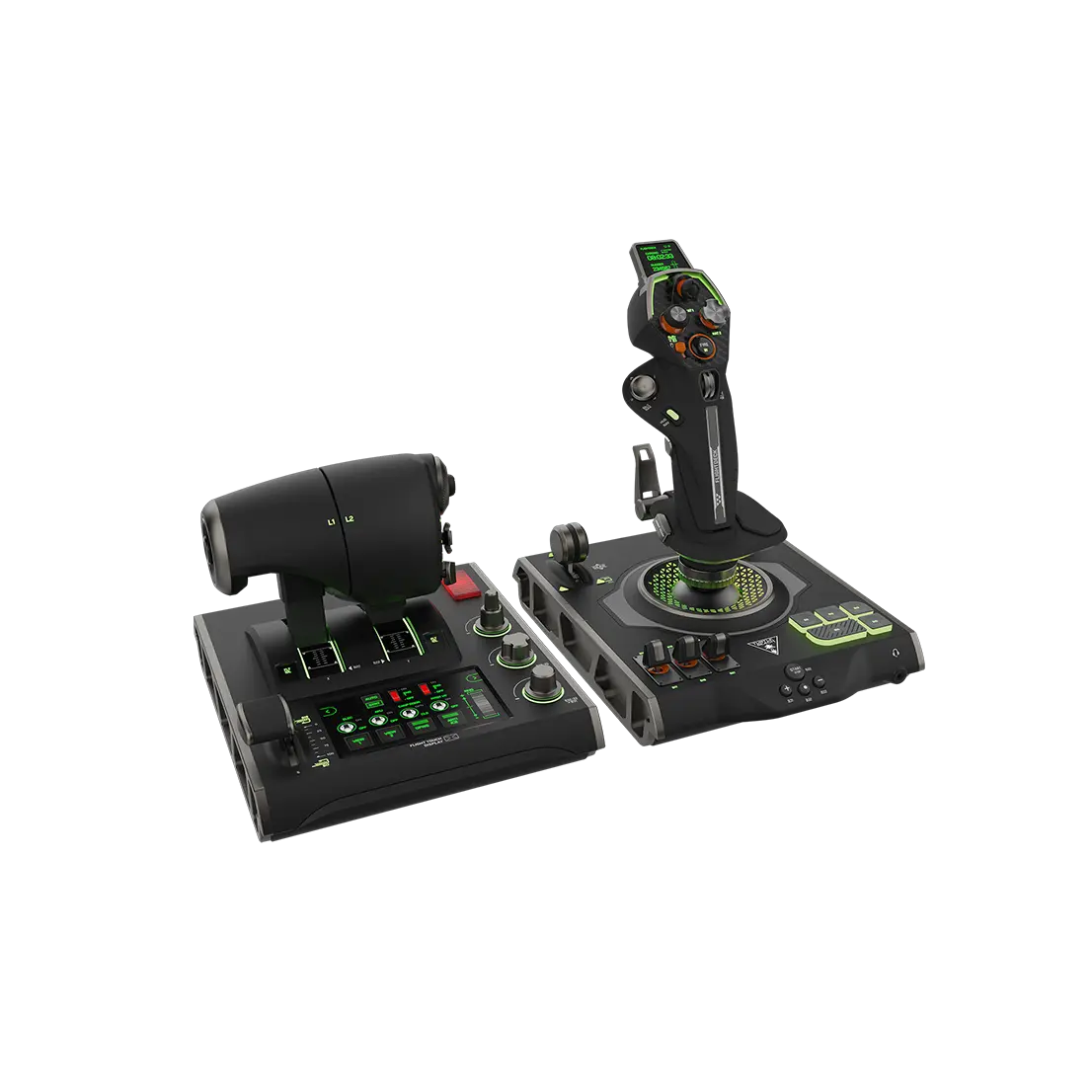 Turtle Beach VelocityOne Flightdeck Universal HOTAS Simulation System Joystick & Throttle for Air & Space Combat Simulation Turtle Beach VelocityOne Flightdeck Universal HOTAS Simulation System Joystick & Throttle for Air & Space Combat Simulation