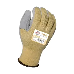 01-006 Taeki5® Gloves – Sewn Leather Palm, A4 Cut Resistance, Heat Resistant