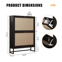 Black 2 Drawers-Single Layer