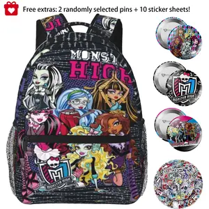 Monster high Backpack Monster high dolls Lightweight Bagpack Monster high doll Travel School Bag with Multiple Pockets For Work And Travel And Multiple Uses